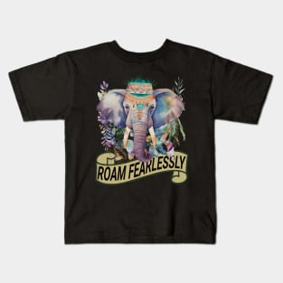 Boho Elephant Kids T-Shirt